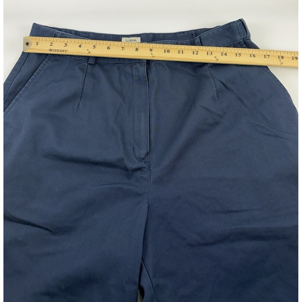 LL Bean Original Fit Chino Bermuda Shorts 9" Navy Cotton 274910 Women Regular 16 - Picture 10 of 16